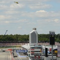 Helicopter covering the back stretch